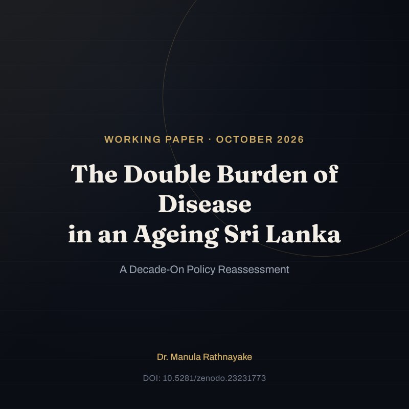 The Double Burden of Disease in an Ageing Sri Lanka, working paper cover