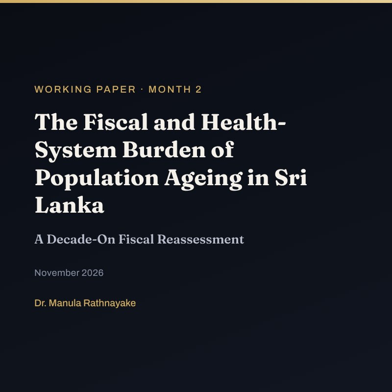 The Fiscal and Health-System Burden of Population Ageing in Sri Lanka, working paper cover
